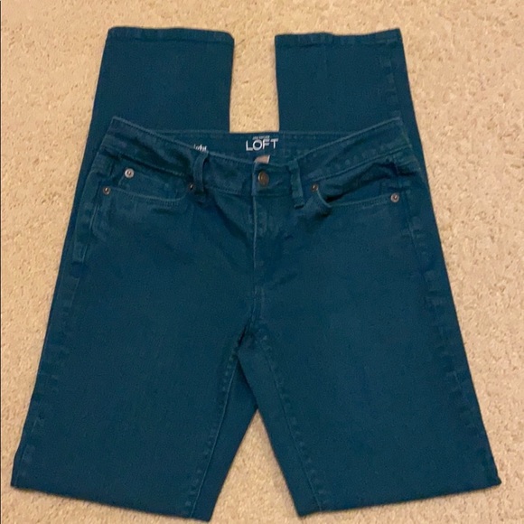 Ann Taylor Loft Forest Green Jeans - Picture 1 of 14